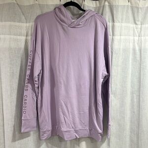 Aerie Offline Fleece Hoodie Coffee Carbs Cardio